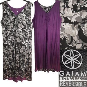 Serendipity dress, Reversible, floral || purple